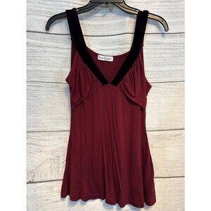 Rebecca Beeson Burgundy Tank With Velvet Straps Size 1